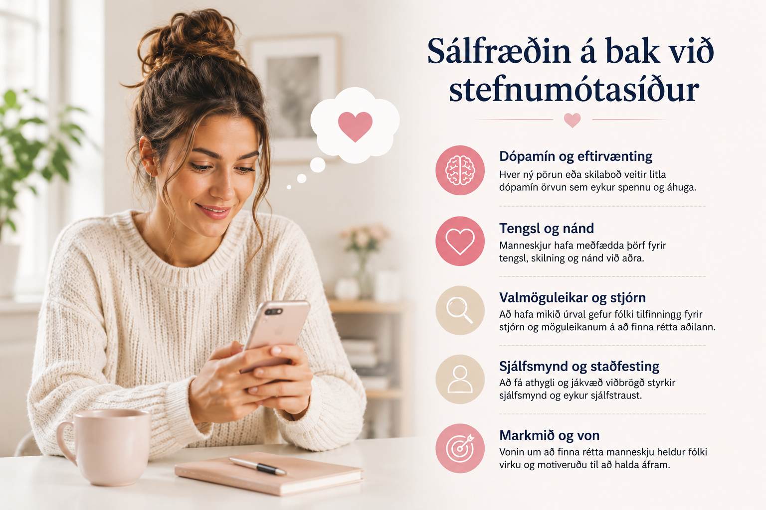 Sálfræðin á bak við stefnumótasíður